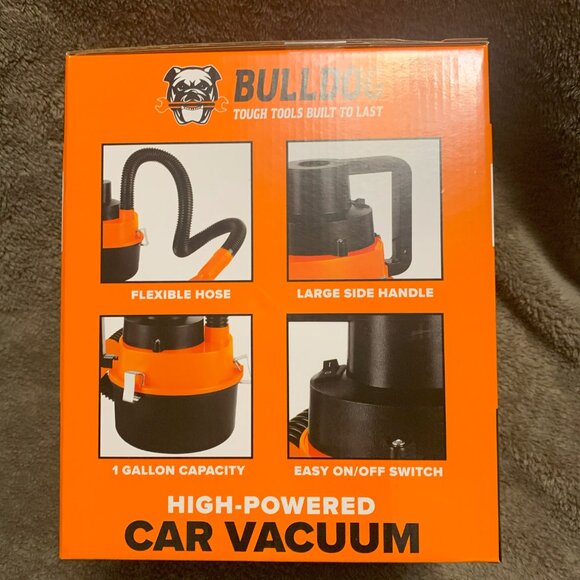 Bulldog 12 Volt Wet/Dry Canister Handheld Car Vacuum Cleaner/Inflator Orange/Blk - Picture 4 of 4
